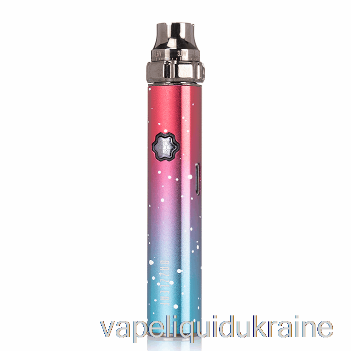Vape Liquid Ukraine DAZZLEAF SQUARii Top Twist 510 Battery Coral Pink / Blue Splatter